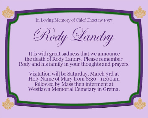 Remembering Rody Landry
